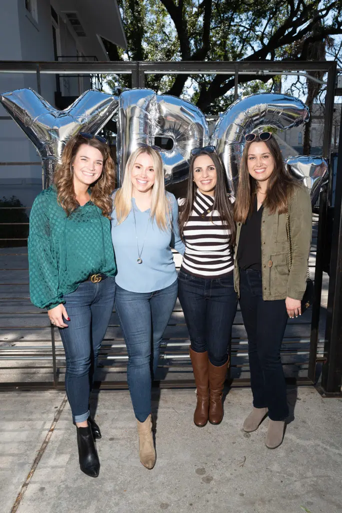 Clara Orlean, Megan Butler, Martina Albino, Tori Tolbert at the Crawfish for a Cause fundraiser. (Photo by Daniel Ortiz)