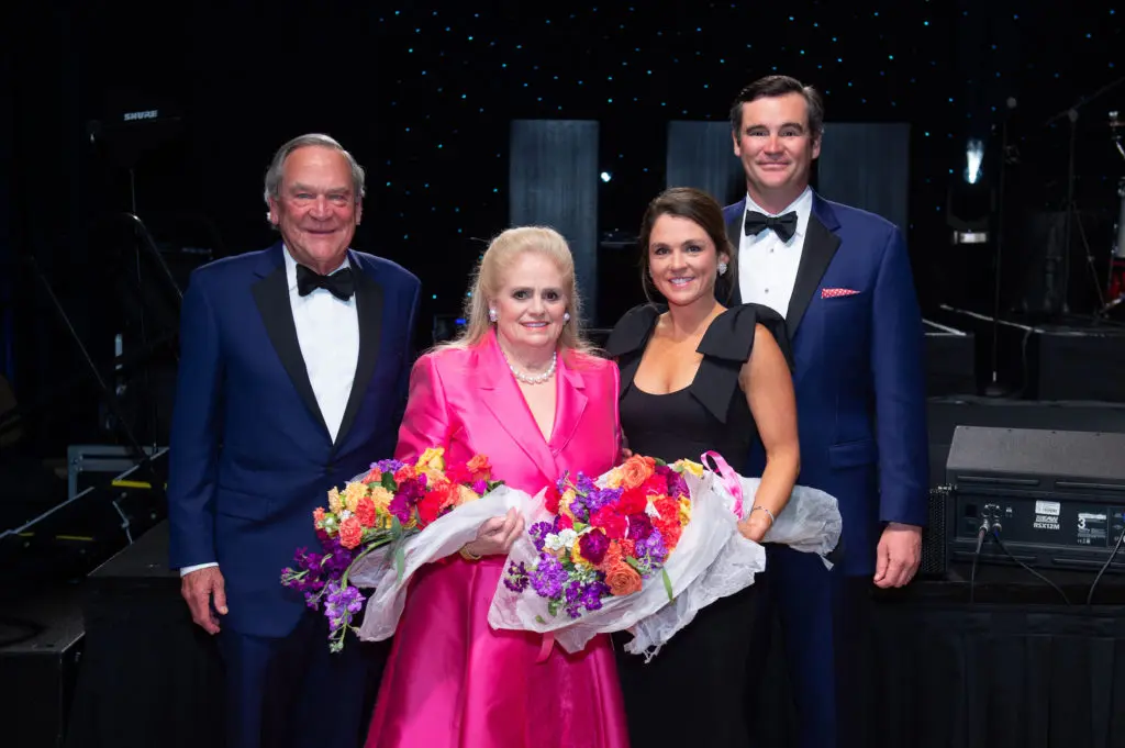 American Heart Association Heart Ball community honorees Peter & Ann Fluor, Lacey & Matt Goossen. (Photo by Wilson Parish)