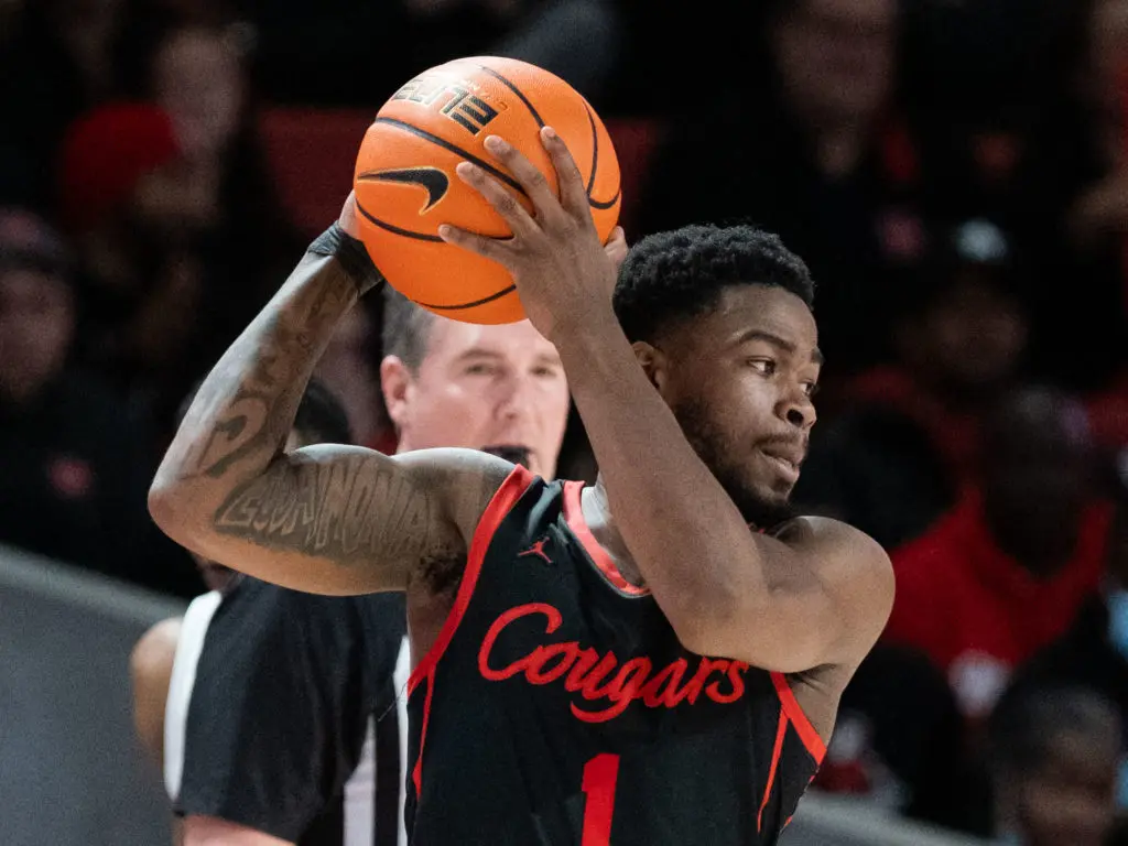 University of Houston point guard Jamal Shead knows how to keep the ball moving. (Photo by F. Carter Smith)