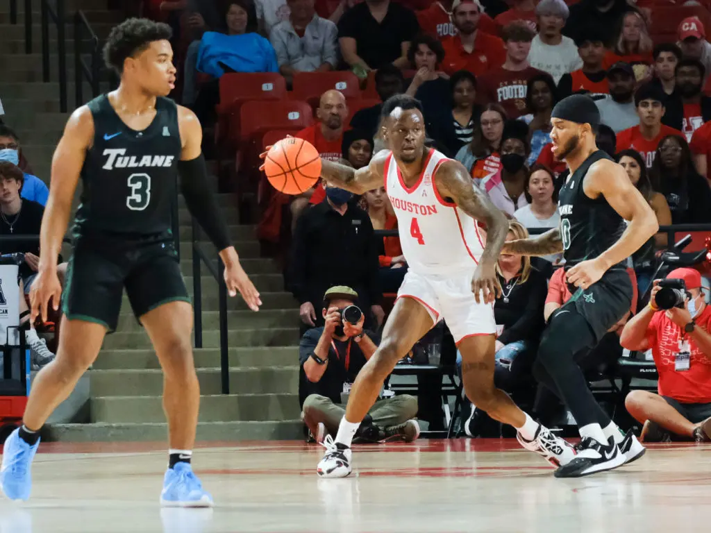 University of Houston guard Taze Moore can be a playmaker for his teammates. (Photo by F. Carter Smith)