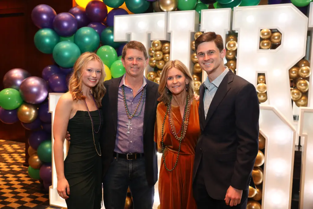 Grace, Lance, Holly, and Kyle Mosby at the Turn It Gold gala. (Photo by Priscilla Dickson)