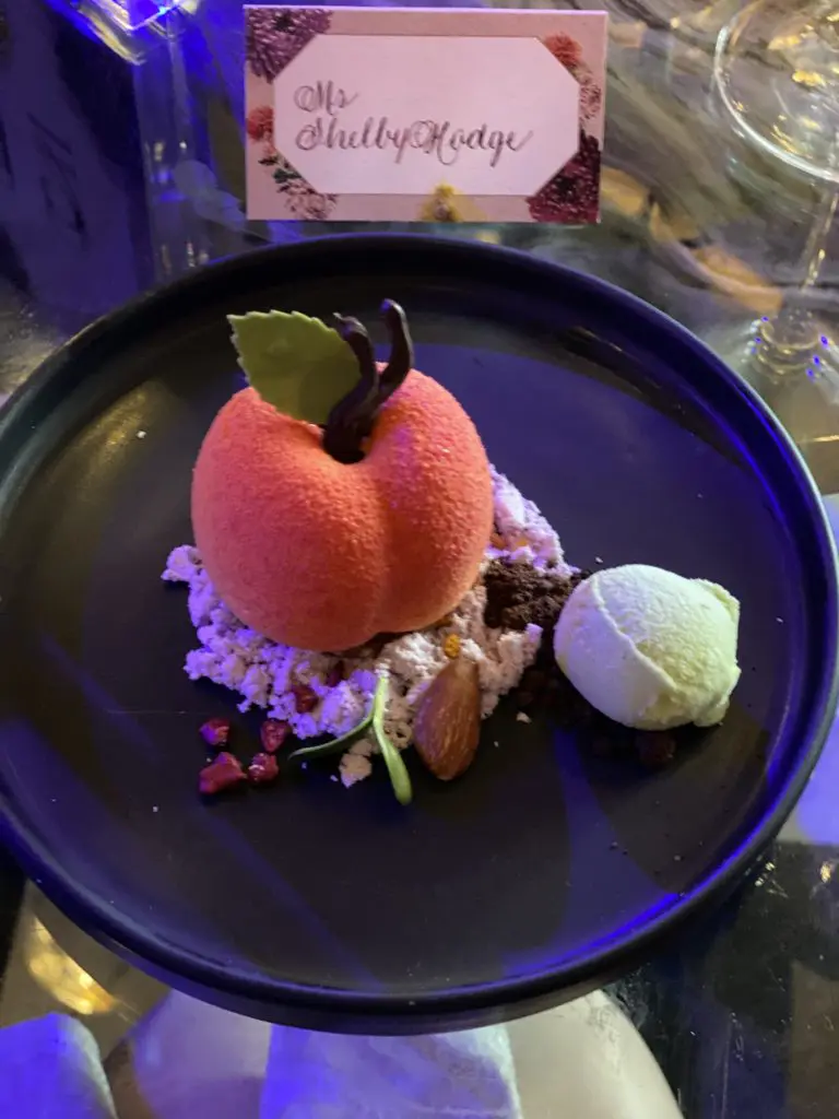 The outrageously delicious Qubani dessert at Musaafer, served during The Galleria/PaperCity Spring Luncheon. (Photo by Shelby Hodge)