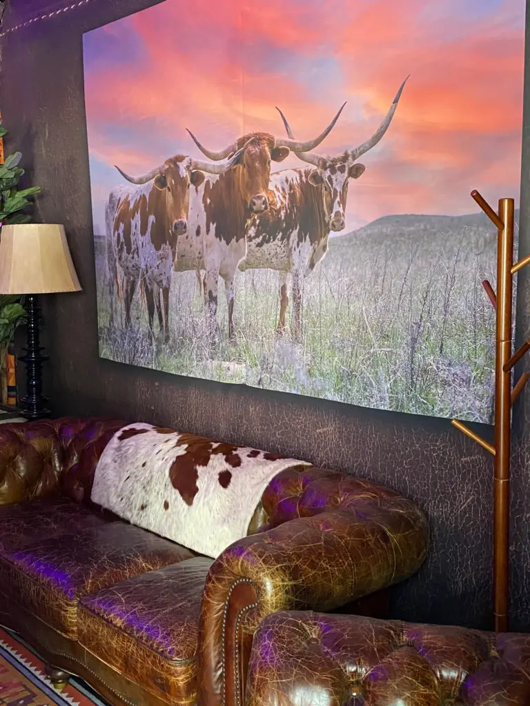 Impressive Western decor by Swift + Company fills The Ranch Saloon + Steakhouse at the Houston Livestock Show and Rodeo (Photo by Shelby Hodge)