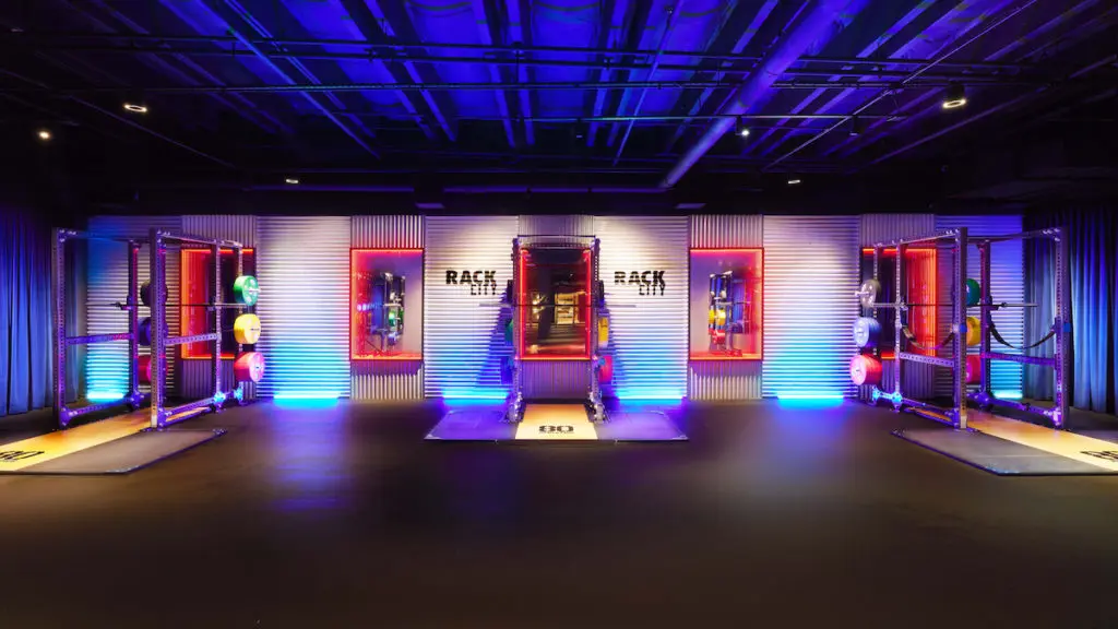 In "Rack City," you'll find as many racks (natch) as you'll need, along with infinity mirrors to check your form.  (Photo by JOHN REED Fitness)