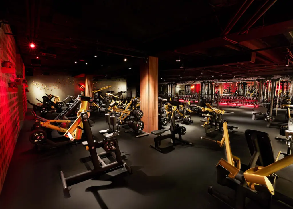 The free weight room is equipped with premium weight machines manufactured by gym80 out of Germany. (Photo by JOHN REED Fitness)