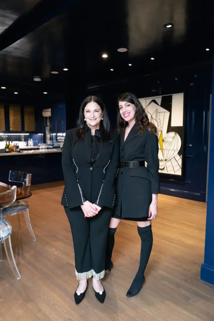 Lea Weingarten and CAMH Curator Rebecca Matalon at Another Great Night (Photo by Daniel Ortiz)