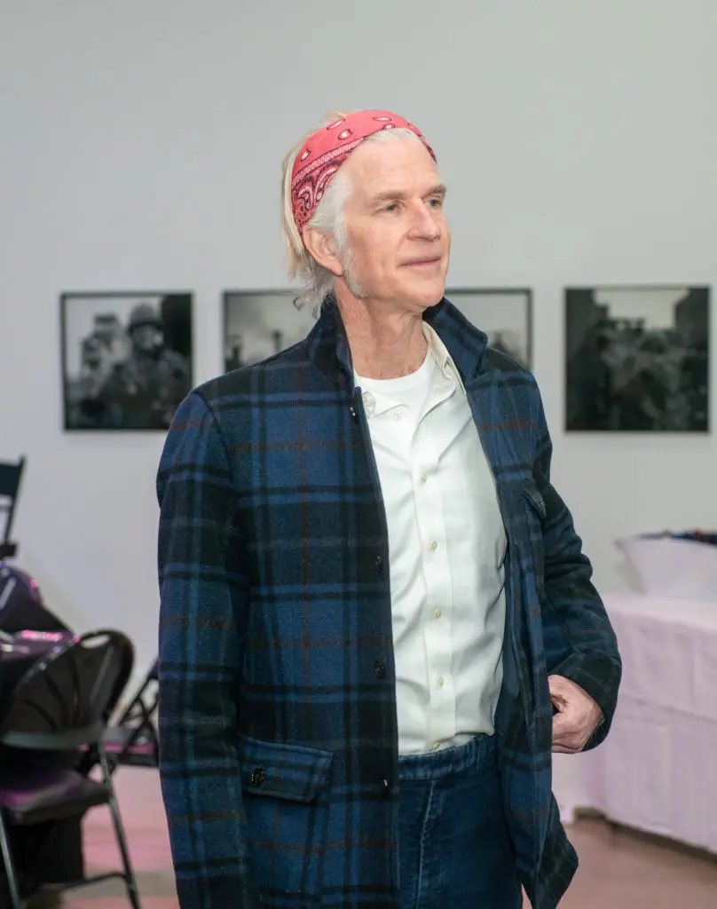 Matthew Modine enjoys the opening night of his exhibition at Alta Arts. "Full Metal Jacket Diary" has only been on display in two cities other than Houston.