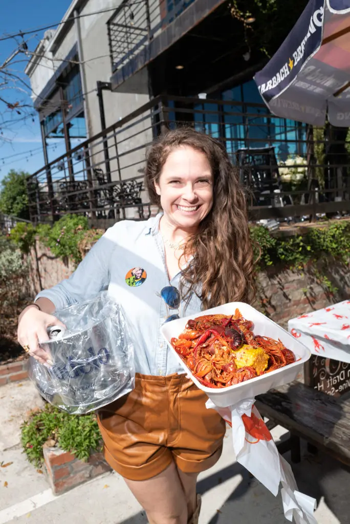 Monica Lunsford at the Crawfish for a Cause fundraiser. (Photo by Daniel Ortiz)