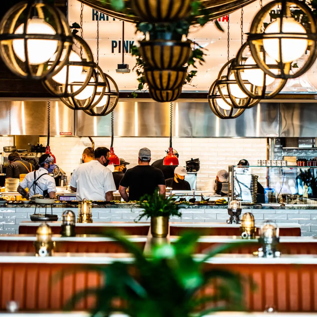 The interior scheme at Plank's second location in Austin's Domain.