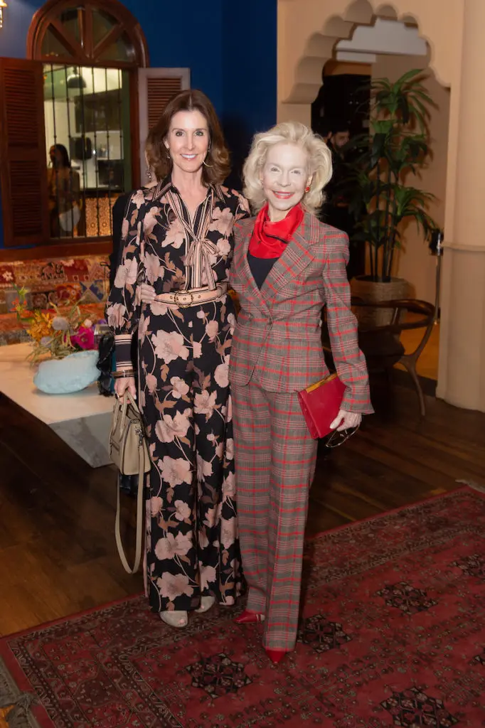 Phoebe Tudor, Lynn Wyatt at Musaafer for The Galleria/PaperCity Spring Luncheon. (Photo by Wilson Parish)