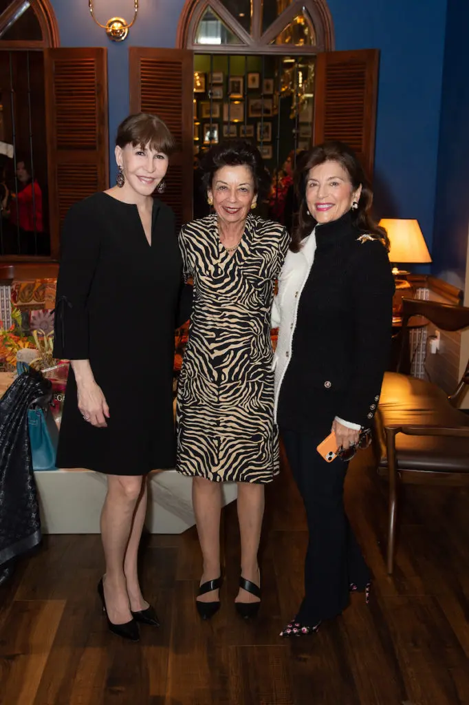 Shely Hodge, Kathy Goossen, Dancie Ware at Musaafer for The Galleria/PaperCity Spring Luncheon. (Photo by Wilson Parish)