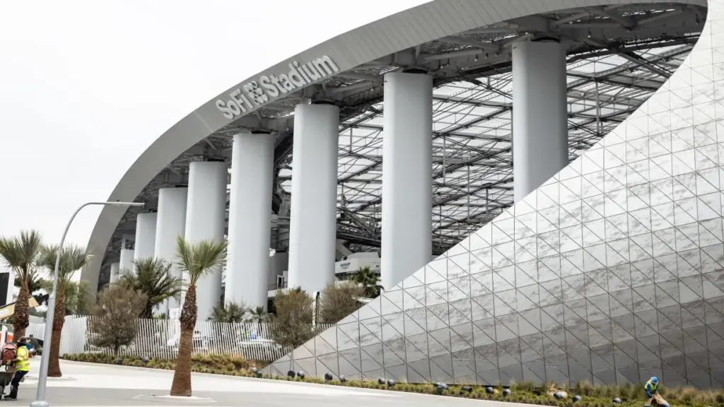 SoFi Stadium achieves an open air feel with the use of ETFE panels.