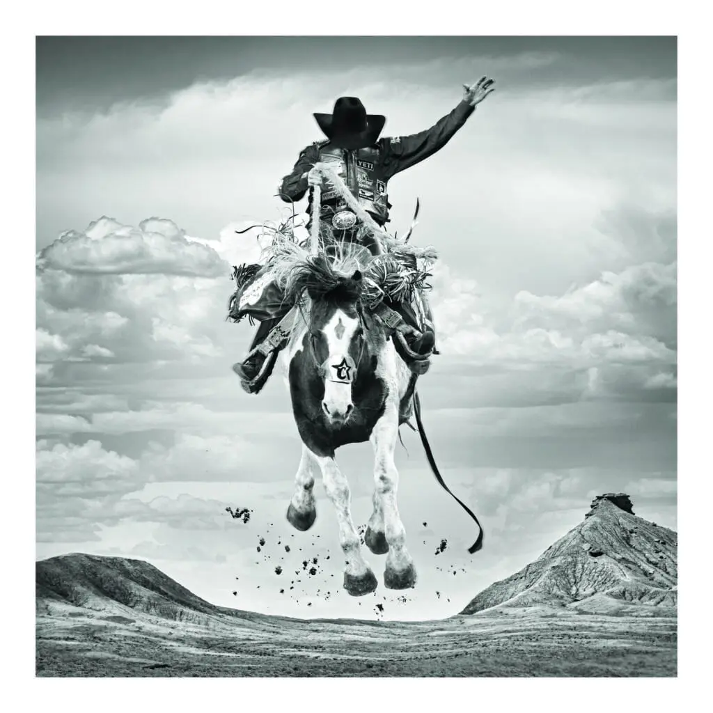 Steve Wrubel's "Aurora" photograph faces the sport of riding head-on.