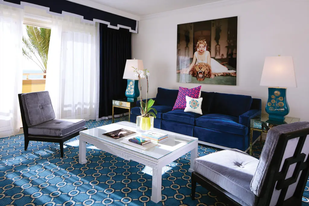 A living room suite at the Eau Palm Beach.  (Photo by Moris Moreno)