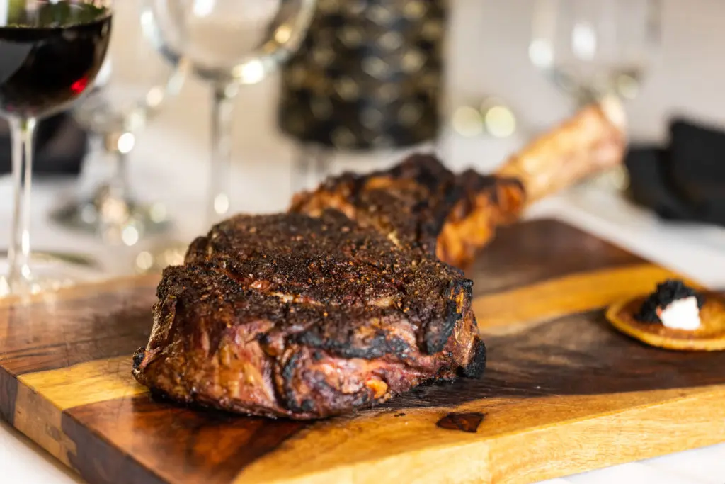 The Tomahawk at Wits is obviously a star of the menu. (Photo by Kathy Tran)