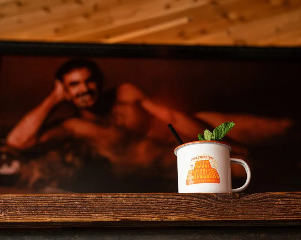 A glimpse into HandleBar's Tom Selleck-adorned Magnum Room. (Courtesy of HandleBar)