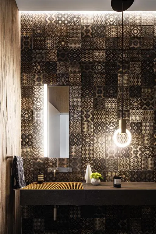 One of two half baths. 