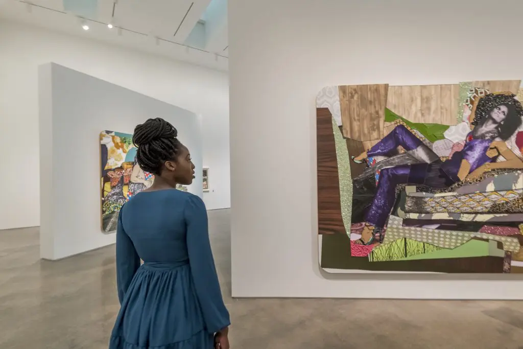 "Mickalene Thomas: Waiting on A Prime-Time Star," Fall 2017. (Photo by Nash Baker)