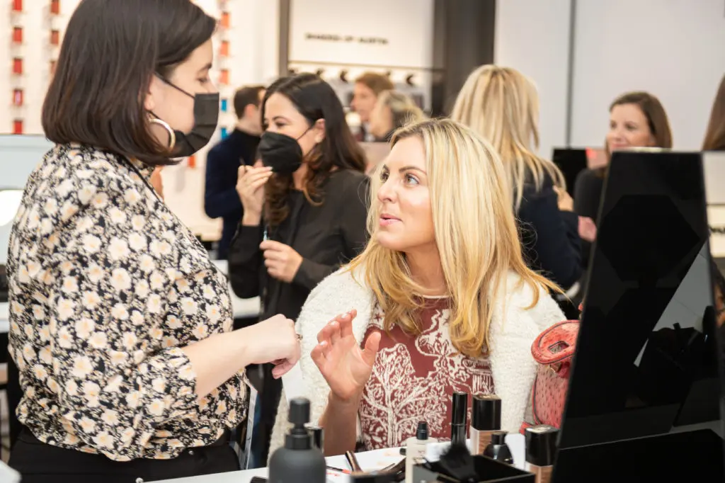 Interior Designer Kristen Nix soaking up the best of Chanel Beauty. (Photo by Fulton Davenport)