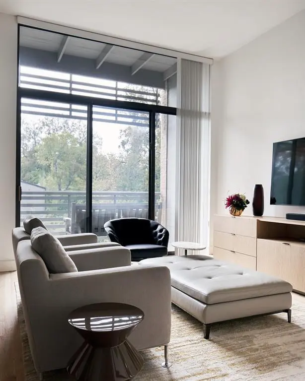 A seating area in the master bedroom, located upstairs. 