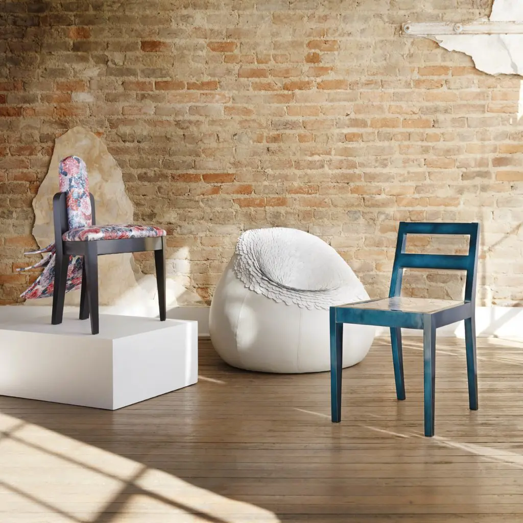 Annie Evelyn's furnishing are among the American-made creations showcased by Mill Collective at The Halles in Round Top.