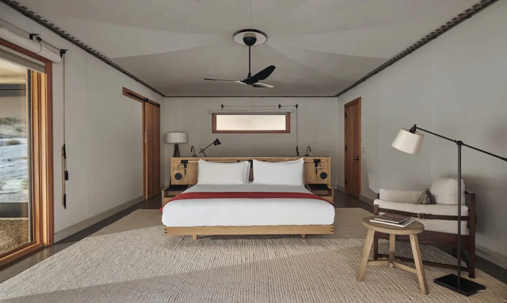 Tents in aesthetic and vibe, each pavilion is fully air conditioned and chock full of five star amenities. (Photo courtesy of Amangiri)