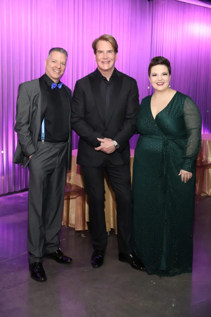 Stages artistic director Kenn McLaughlin, gala underwriting Chair George Lancaster, managing director Katie Maltais (Photo by Priscilla Dickson)