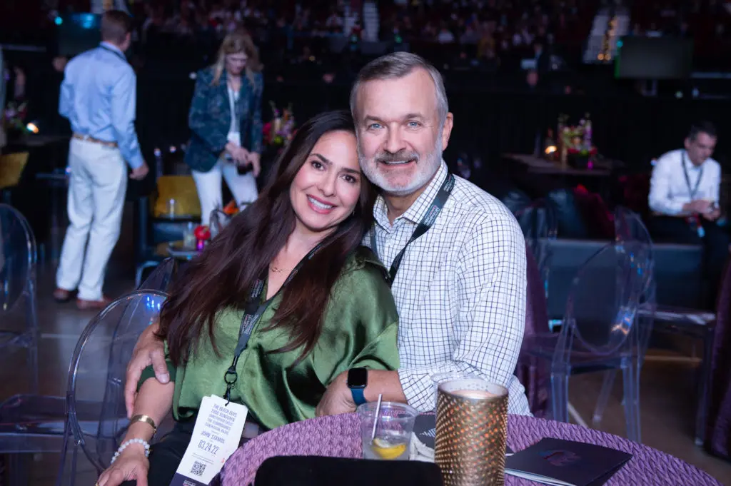 Candace Sanchez & Bob Gwin at the MD Anderson Cancer Center 80th Anniversary Celebration at Toyota Center. (Photo courtesy of MD Anderson) 