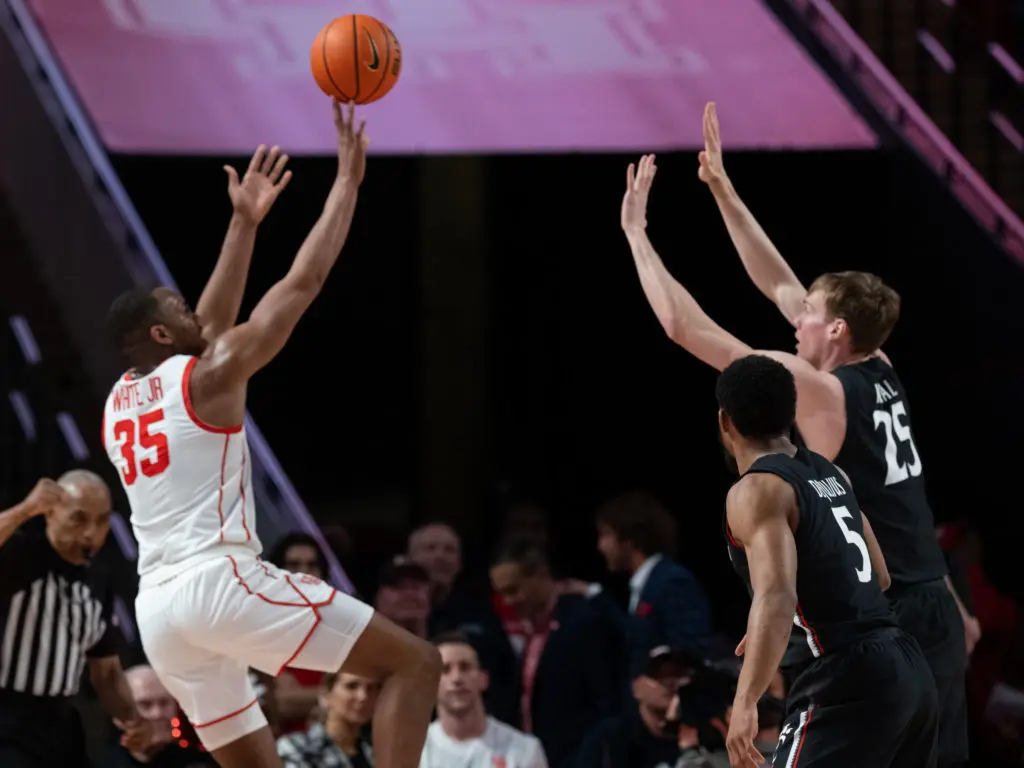 University of Houston forward Fabian White Jr. showed off the full array of his game. (Photo by F. Carter Smith)