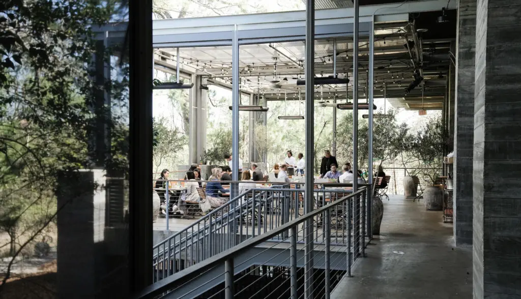 Grant Cooper's new eatery, Flora invites diners to feast on their clean, fresh cuisine inside and out-of-doors. (Photo by Jack Thompson)