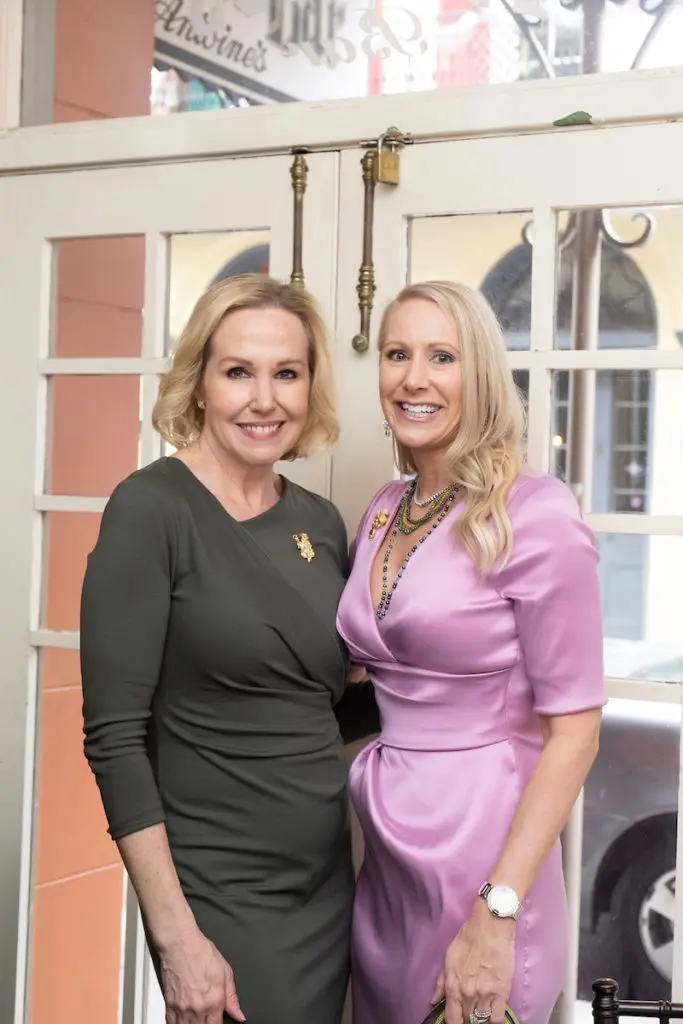 Deana Blackburn, Laurie Krohn at the Krewe of Hermes King's Luncheon (Photo by Daniel Ortiz)