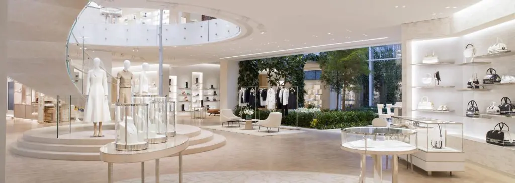 The new, modern Dior Boutique at 30 Montaigne - the Paris flagship. (Photo by  © Kristen Pelou)