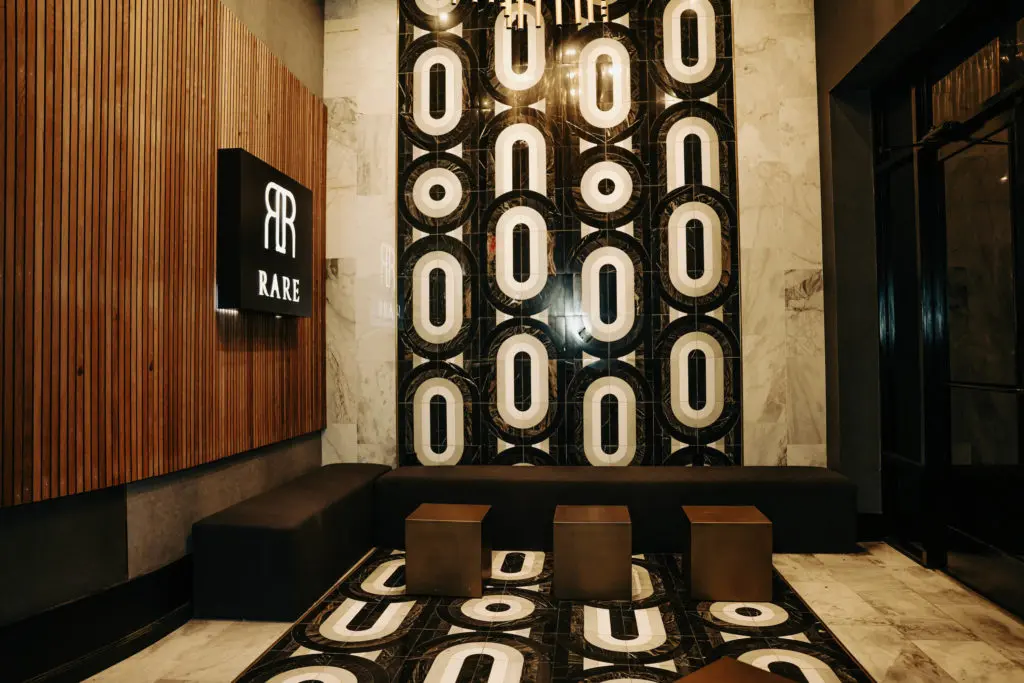 The entrance of Rare, the newest steakhouse in Houston. Photo by JRMH