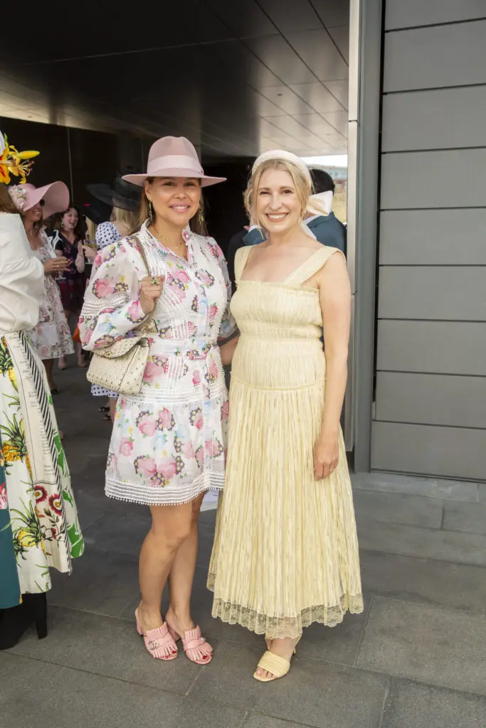Estela Cockrell, Isabel David at Hermann Park Conservancy's Hats in the Park Luncheon (Photo by Jenny Antill)