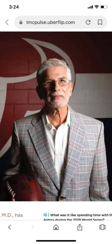 Dr. James E. Muntz team physician to the Astros, the Rockets and the Houston Texans (Courtesy photo)
