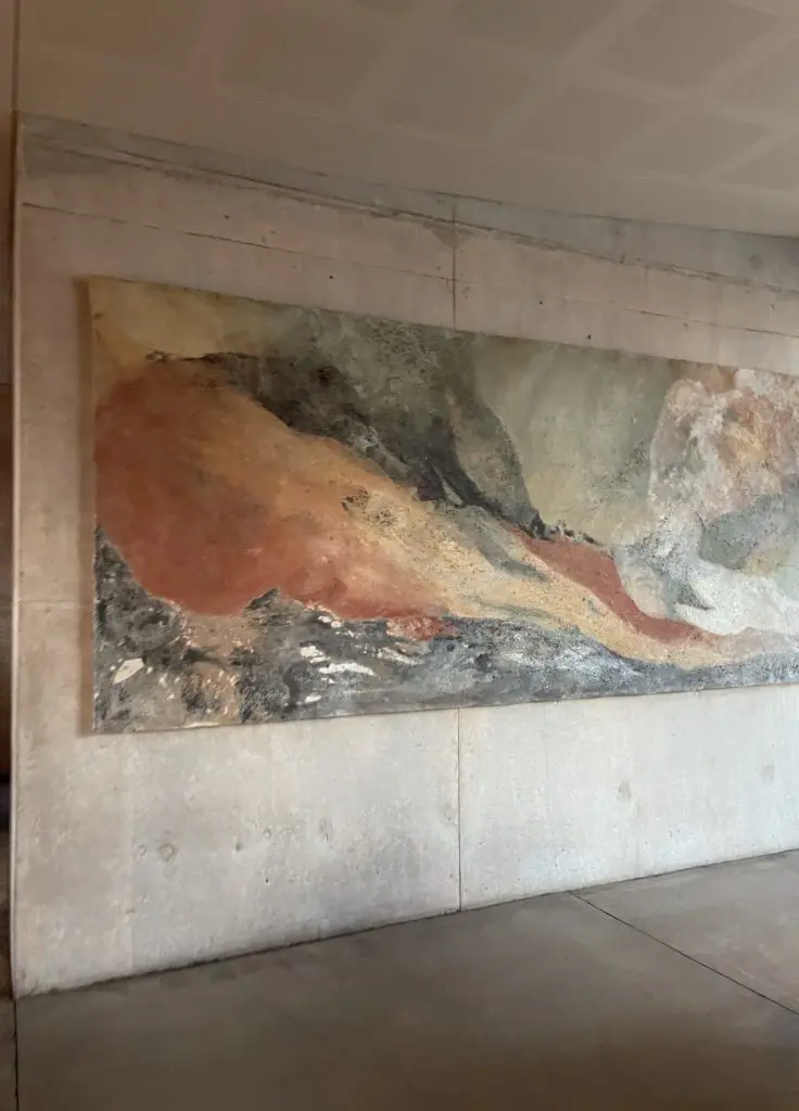 Ulrika Arnold, Amangiri's resident artist creates her breathtaking works using pigments from the rocks on the very property of Amangiri. (Photo by Georgie Miller)