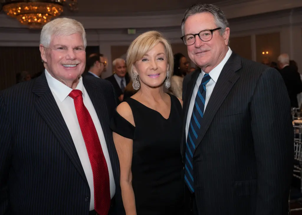 John Eddie & Sheridan Williams, Dr. Mike Sweeney at the Rice University salute to Cynthia and Life Trustee Bucky Allshouse