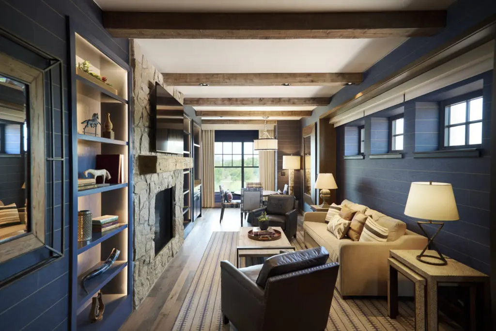 The Lucchese Fireplace Suite, custom designed and curated in partnership with Lucchese Custom Collection (Photo by Hotel Drover)