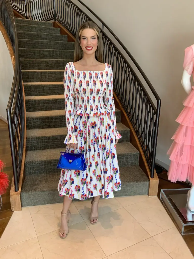 Jonathan Cohen print smock dress. (Photo by Jennifer Greene)
