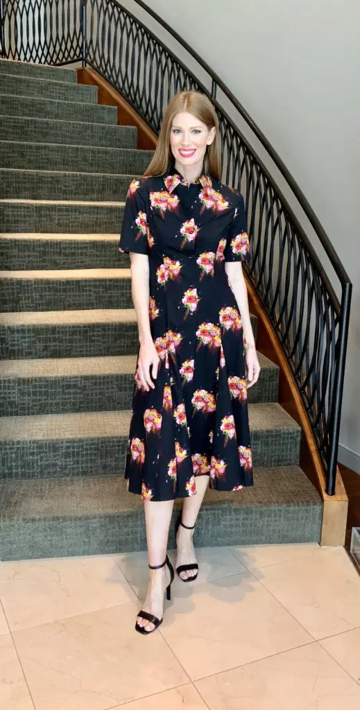 Jonathan Cohen floral print dress. (Photo by Jennifer Greene)