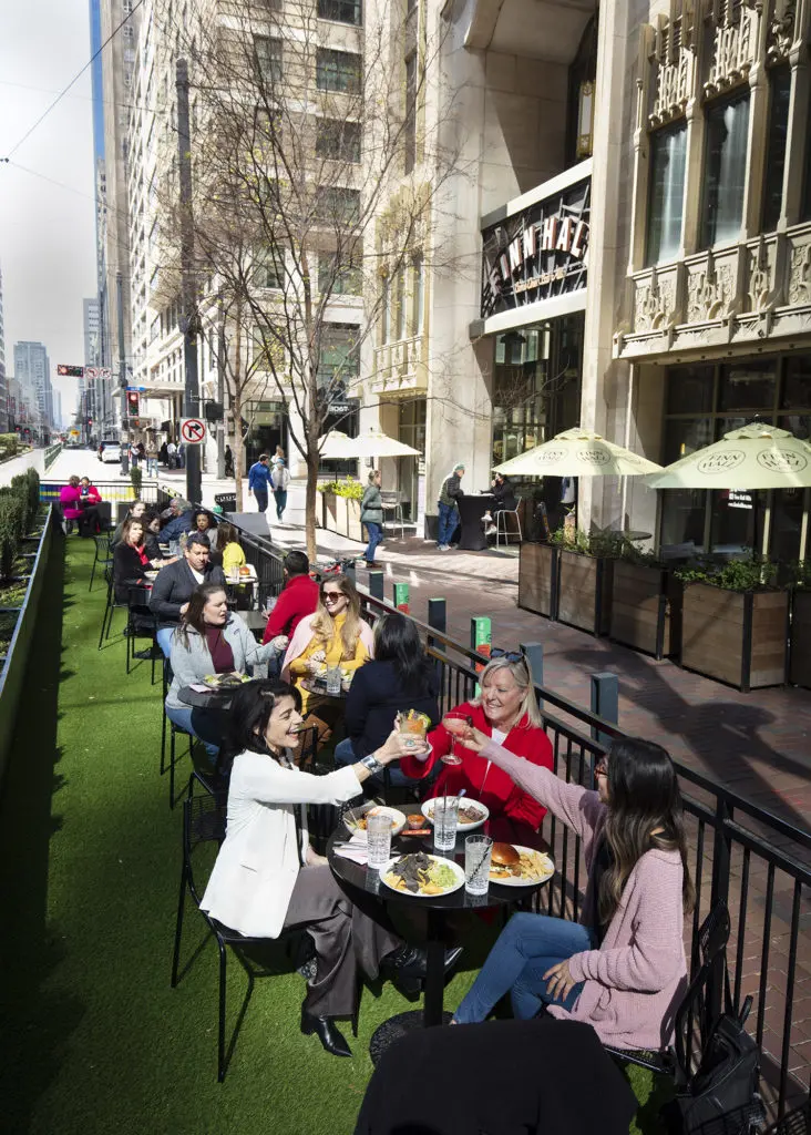 Cooler Houston weather will invite dining on the new patio at Finn Hall. (Photo courtesy of Finn Hall) 