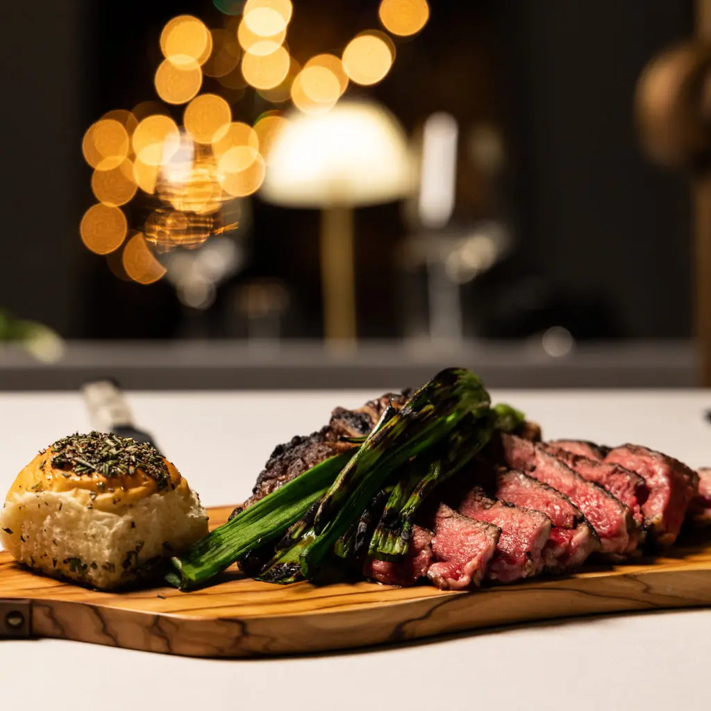 Prime steaks at Patton's include this bone-in ribeye. (Photo by Barrett Doke)
