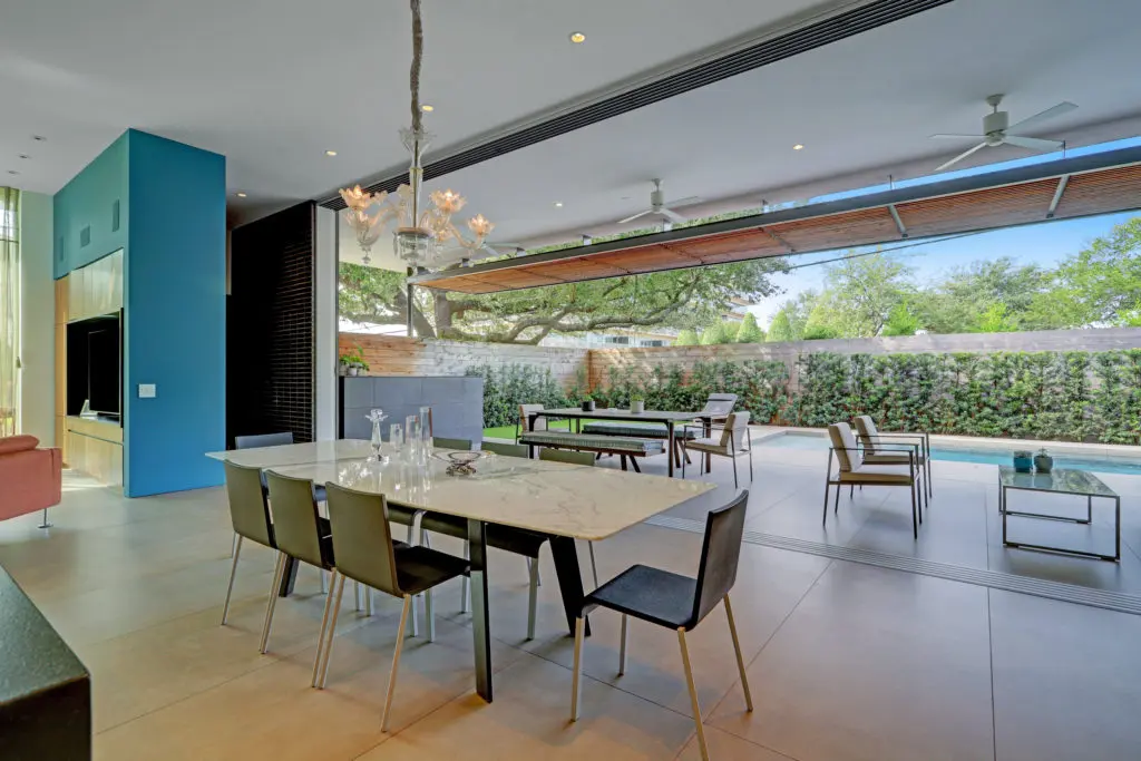 The modern dwelling at 3842 Piping Rock offers indoor/outdoor living as grand as that of anything in the Cayman Islands.  (Photo by TK Images)