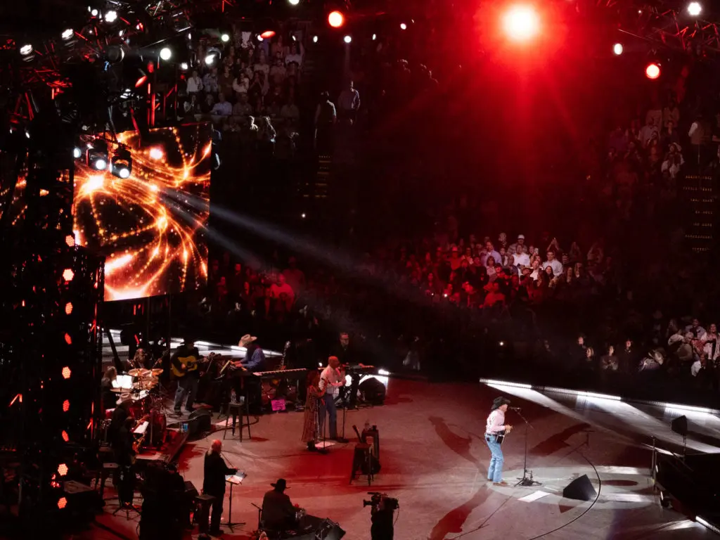 George Strait knows how to keep a Houston Rodeo crowd entertained. (Photo by F. Carter Smith)
