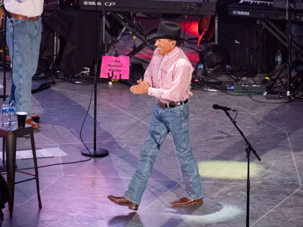 George Strait sure seemed to love his time at The Houston Rodeo. (Photo by F. Carter Smith)