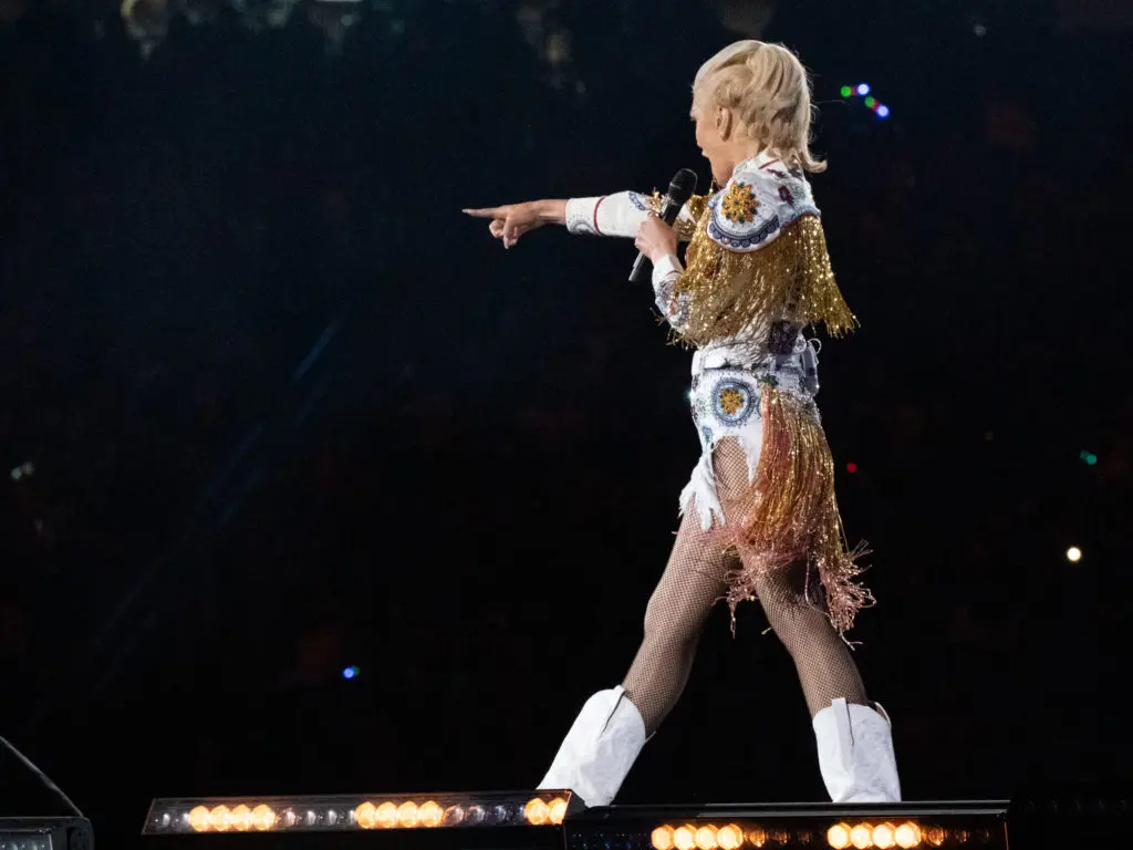 For her Houston Rodeo debut, Gwen Stefani brought a bit of Las Vegas glitter and glam to the NRG Stadium. (Photo by F. Carter Smith)