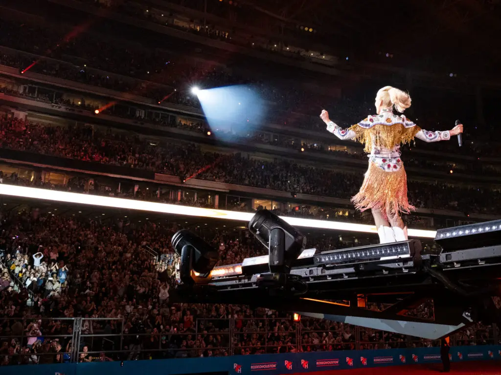 For her Houston Rodeo debut, Gwen Stefani brought a bit of Las Vegas glitter and glam to the NRG Stadium. (Photo by F. Carter Smith)