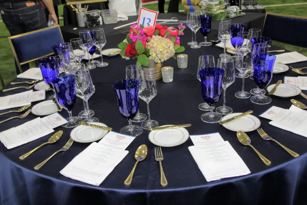 A tablescape at the 2022 Symphony of Chefs. 