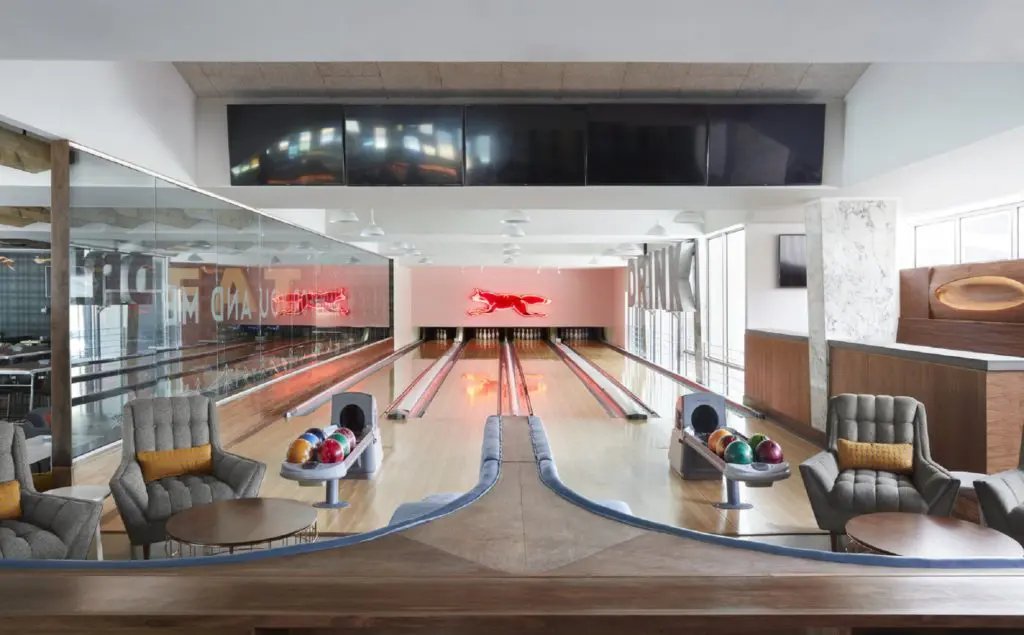 Scout at The Statler has bowling lanes as well as eight TVs, pool tables, arcade games, and 4,000-square-feet of fun.