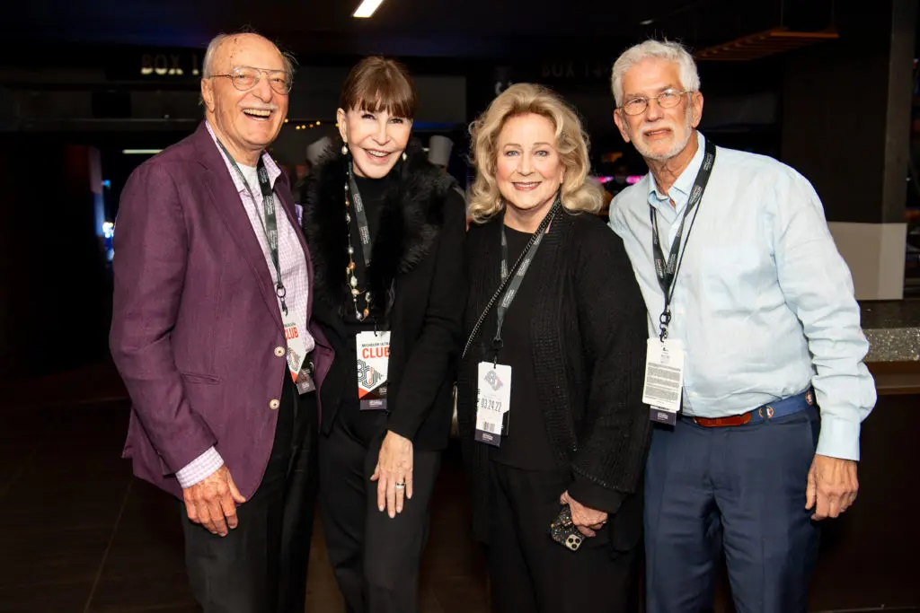 Shafik Rifaat & Shelby Hodge, Anne & Dr. Jim Muntz at the MD Anderson Cancer Center 80th Anniversary Celebration at Toyota Center. (Photo courtesy of MD Anderson)